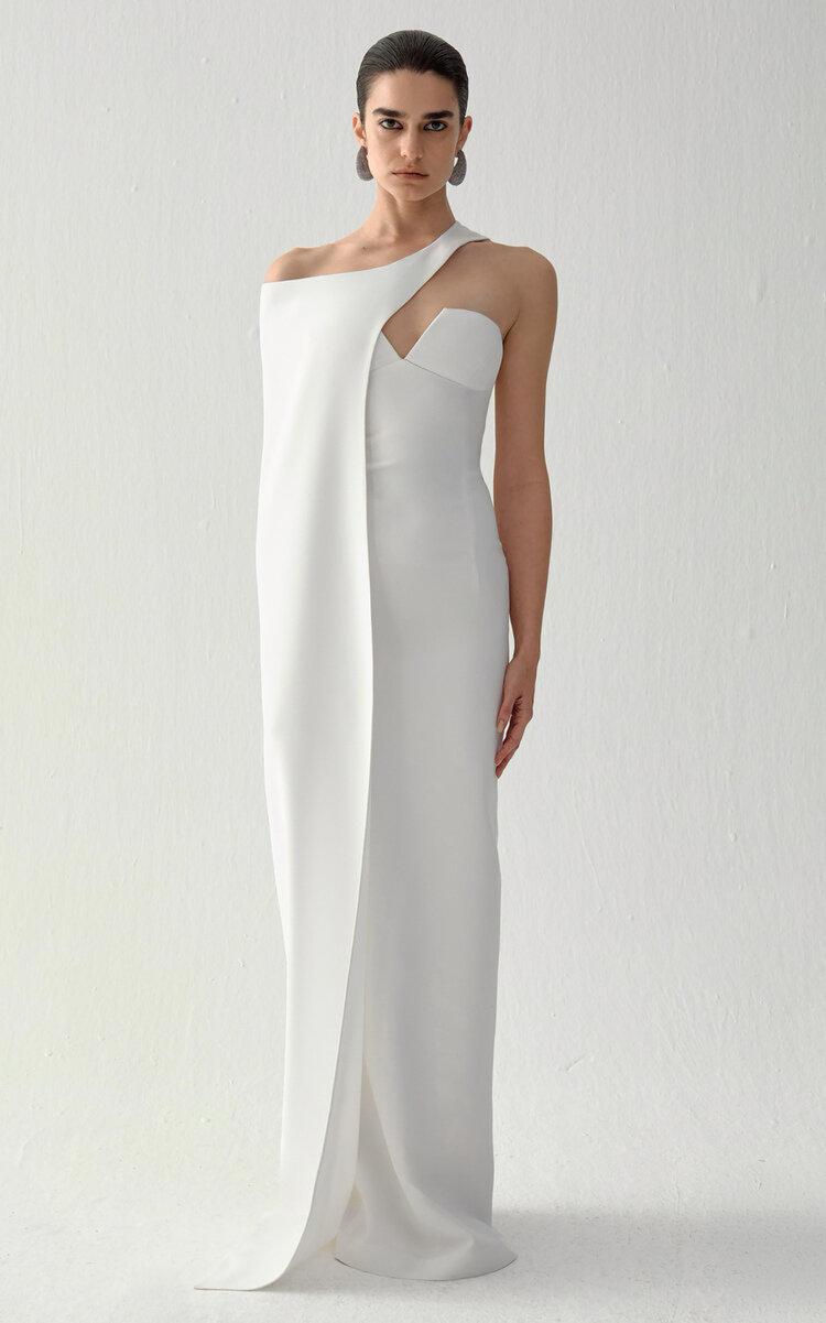 The New Arrivals Ilkyaz Ozel Ecliptica Draped Cape - Moda Operandi by THE NEW ARRIVALS ILKYAZ OZEL