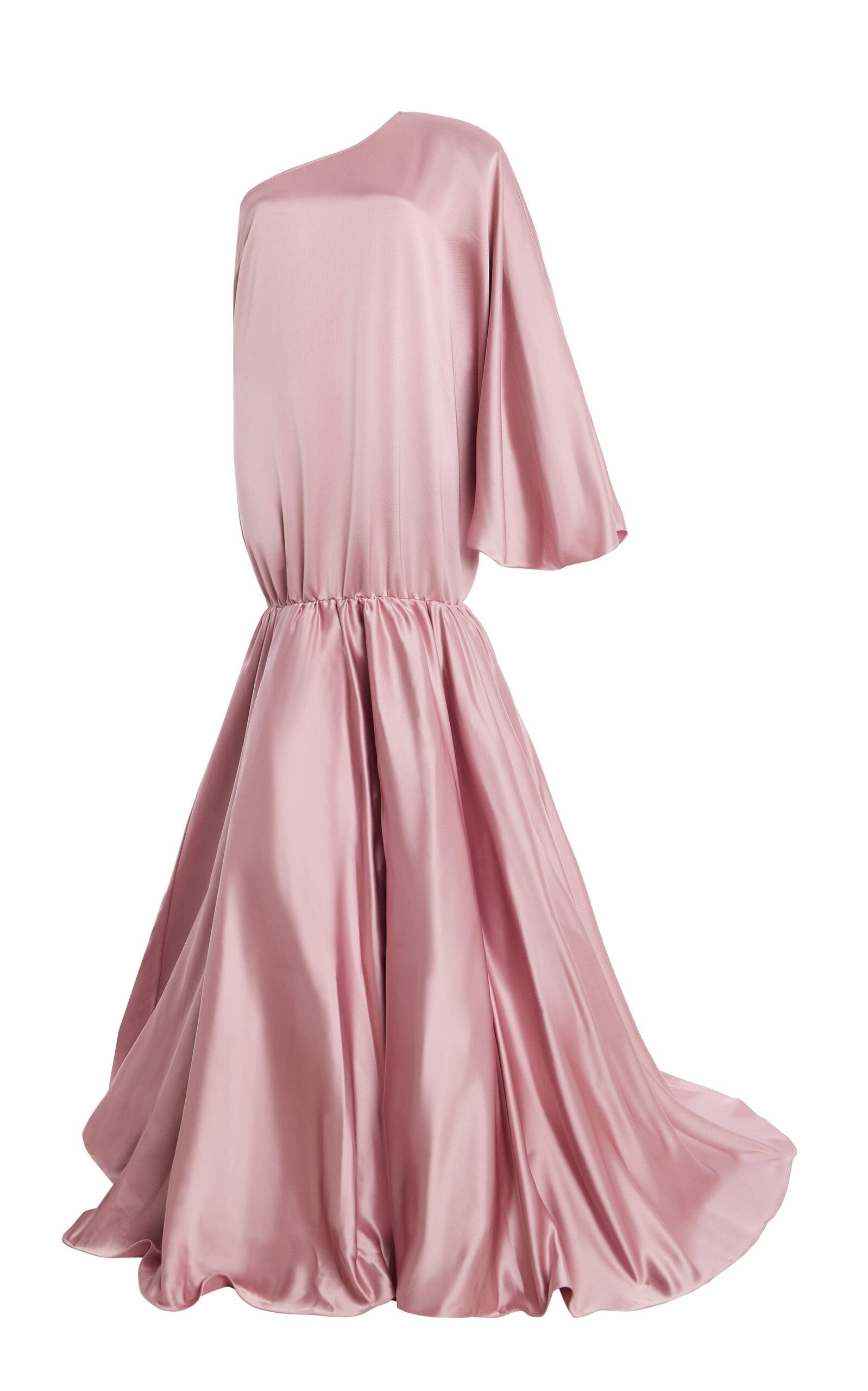 The New Arrivals Ilkyaz Ozel Exclusive Ecliptia Single-Shoulder Satin Maxi Dress - Moda Operandi by THE NEW ARRIVALS ILKYAZ OZEL