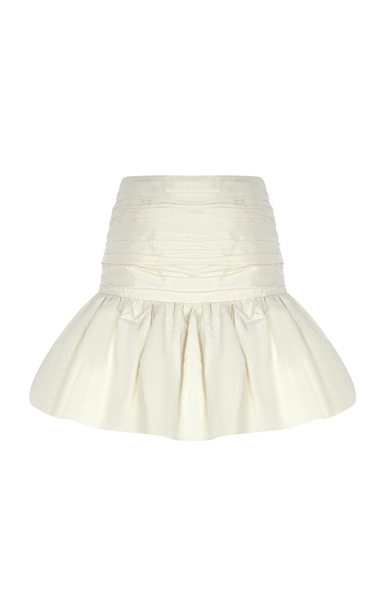 The New Arrivals Ilkyaz Ozel Lina Ruched Silk-Taffeta Bubble Mini Skirt - Moda Operandi by THE NEW ARRIVALS ILKYAZ OZEL