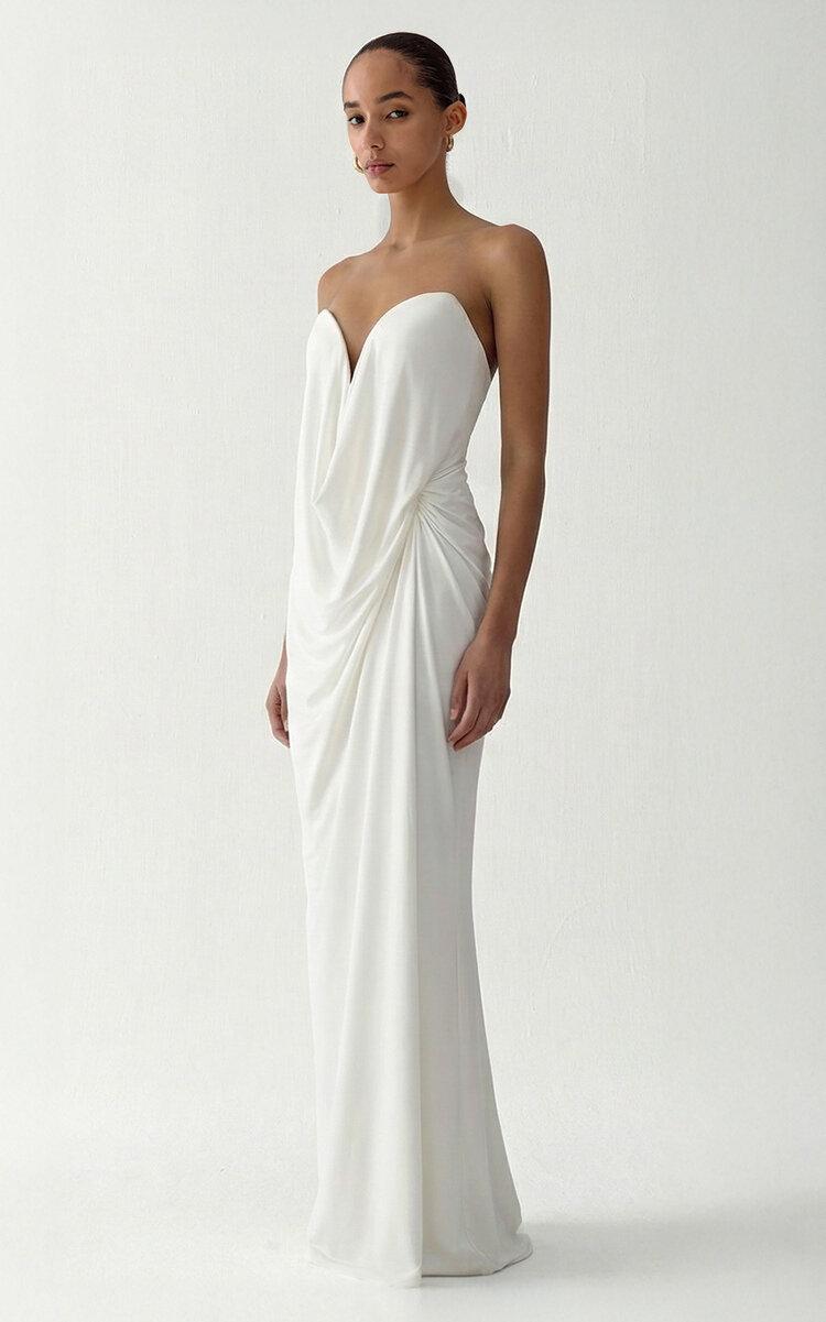 The New Arrivals Ilkyaz Ozel Rodin Draped Maxi Dress - Moda Operandi by THE NEW ARRIVALS ILKYAZ OZEL