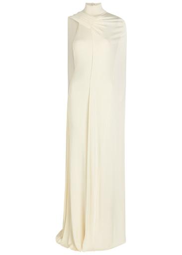 Umay cape-effect stretch-jersey gown by THE NEW ARRIVALS ILKYAZ OZEL