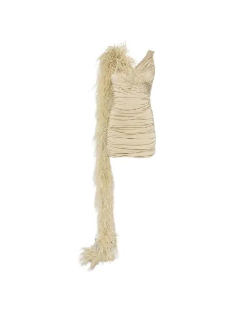feather-detail mini dress by THE NEW ARRIVALS ILKYAZ OZEL