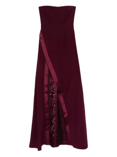 strapless side-slit maxi dress by THE NEW ARRIVALS ILKYAZ OZEL