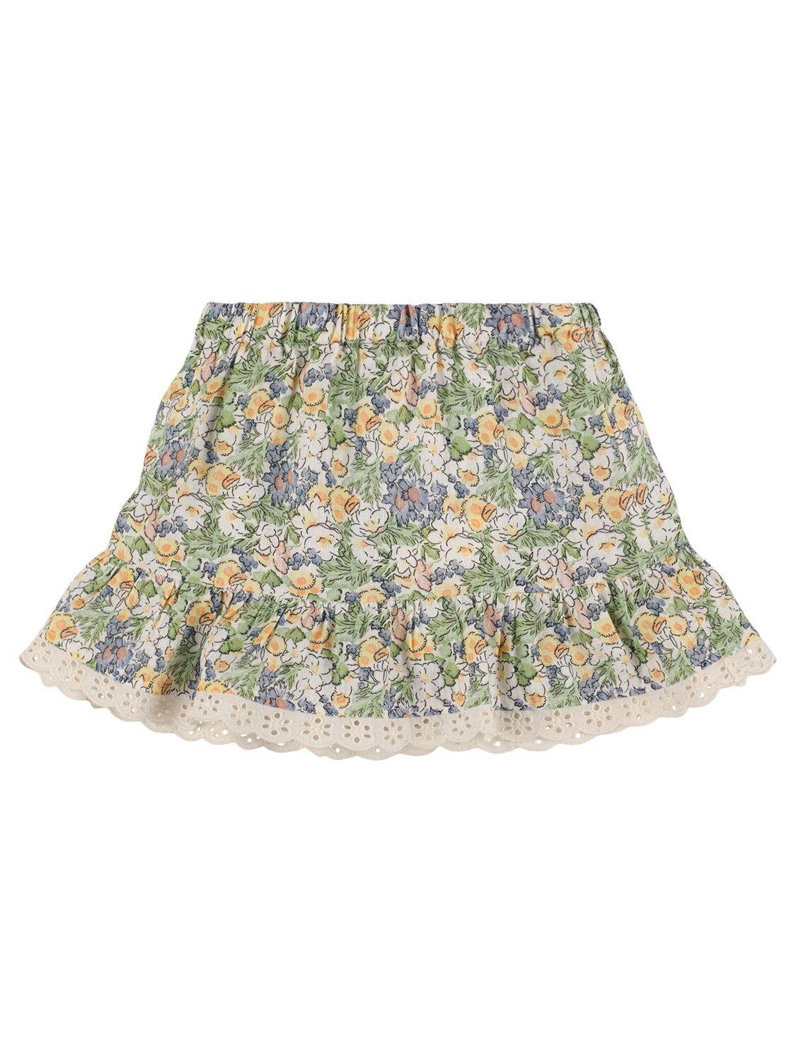 Printed Linen Skirt by THE NEW SOCIETY