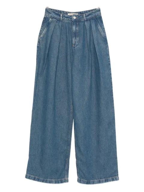 pleated wide-leg jeans by THE NEW SOCIETY
