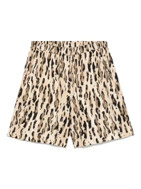 animal-print shorts by THE NINA STUDIO