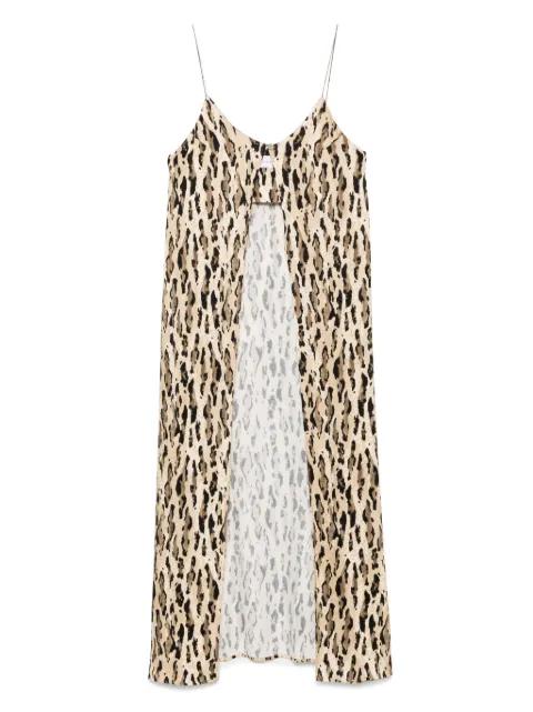 animal-print top by THE NINA STUDIO