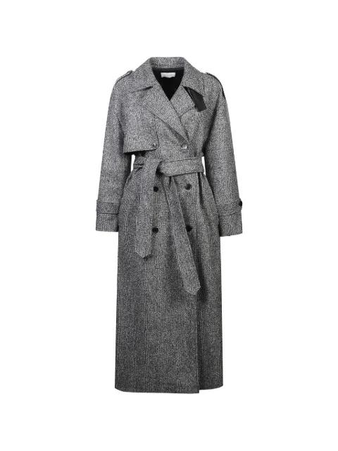 check belted coat by THE NINA STUDIO
