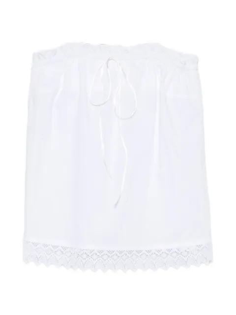 lace-detail ruffled top by THE NINA STUDIO