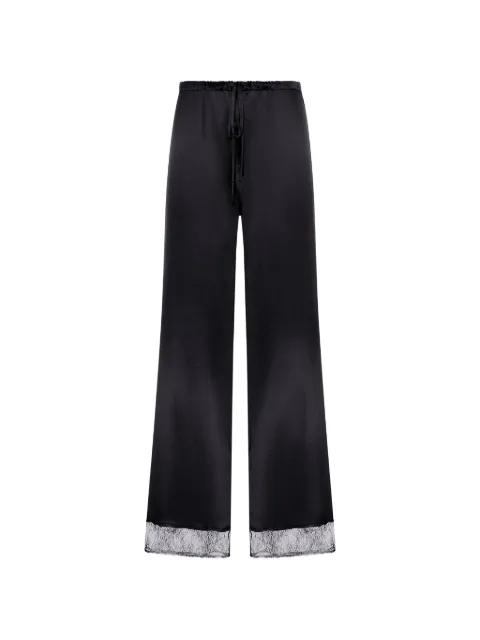 lace-trim trousers by THE NINA STUDIO