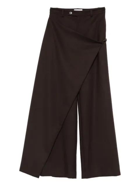 wrap-design trousers by THE NINA STUDIO