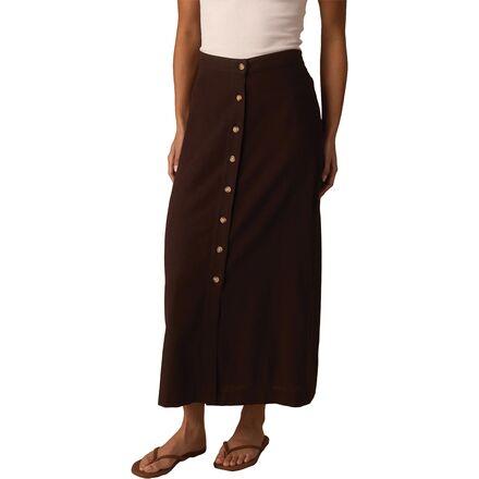 Leukos Linen-Blend Button Front Skirt by THE NORMAL BRAND
