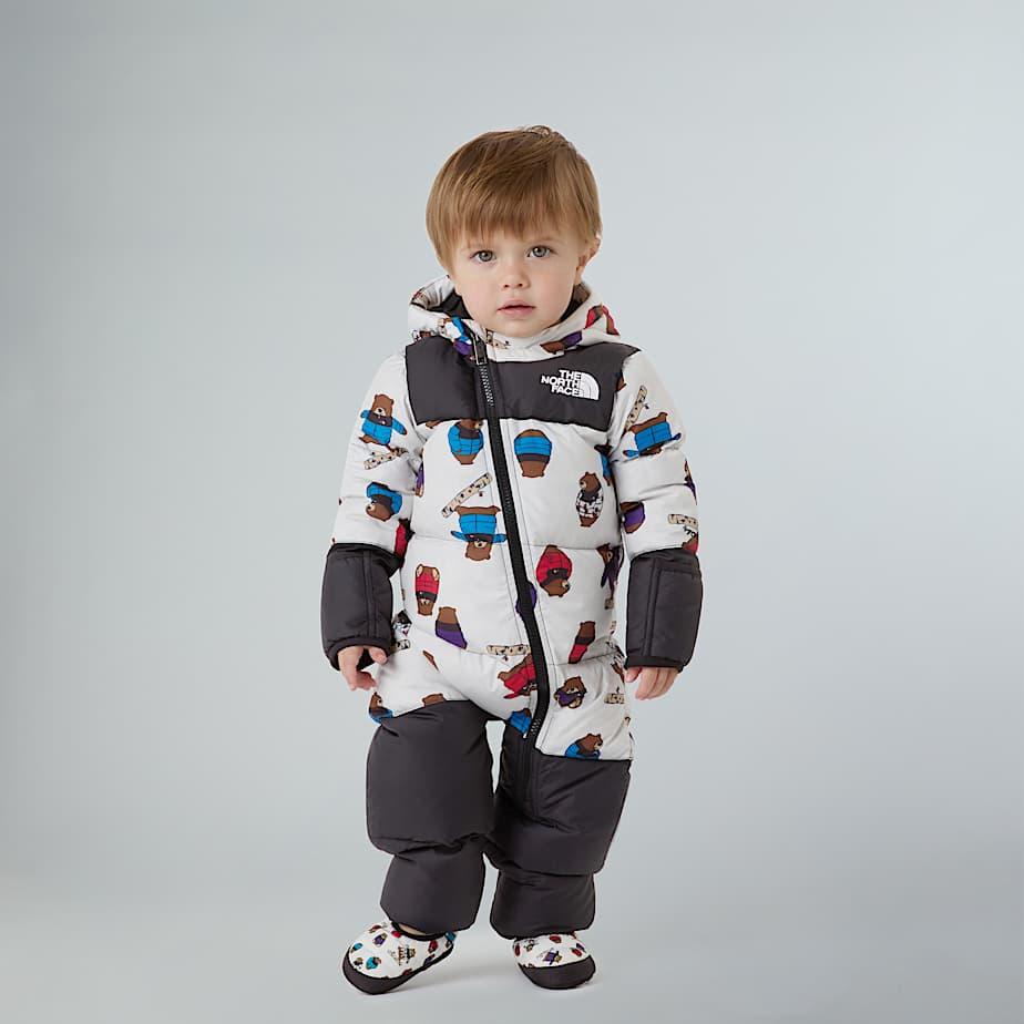 Baby 1996 Retro Nuptse Printed One-piece Tnf White - Nuptse Bear Print by THE NORTH FACE