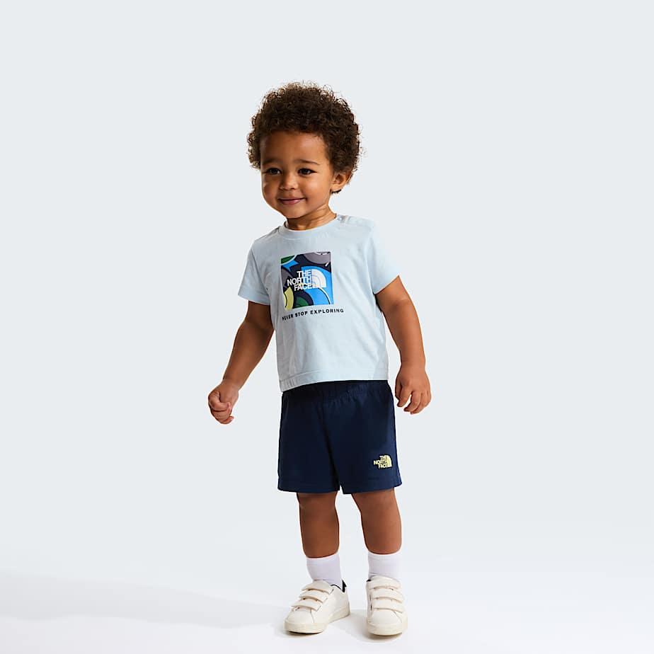 Baby Nse Box Play Regular Shorts Set Polar Haze-summit Navy by THE NORTH FACE