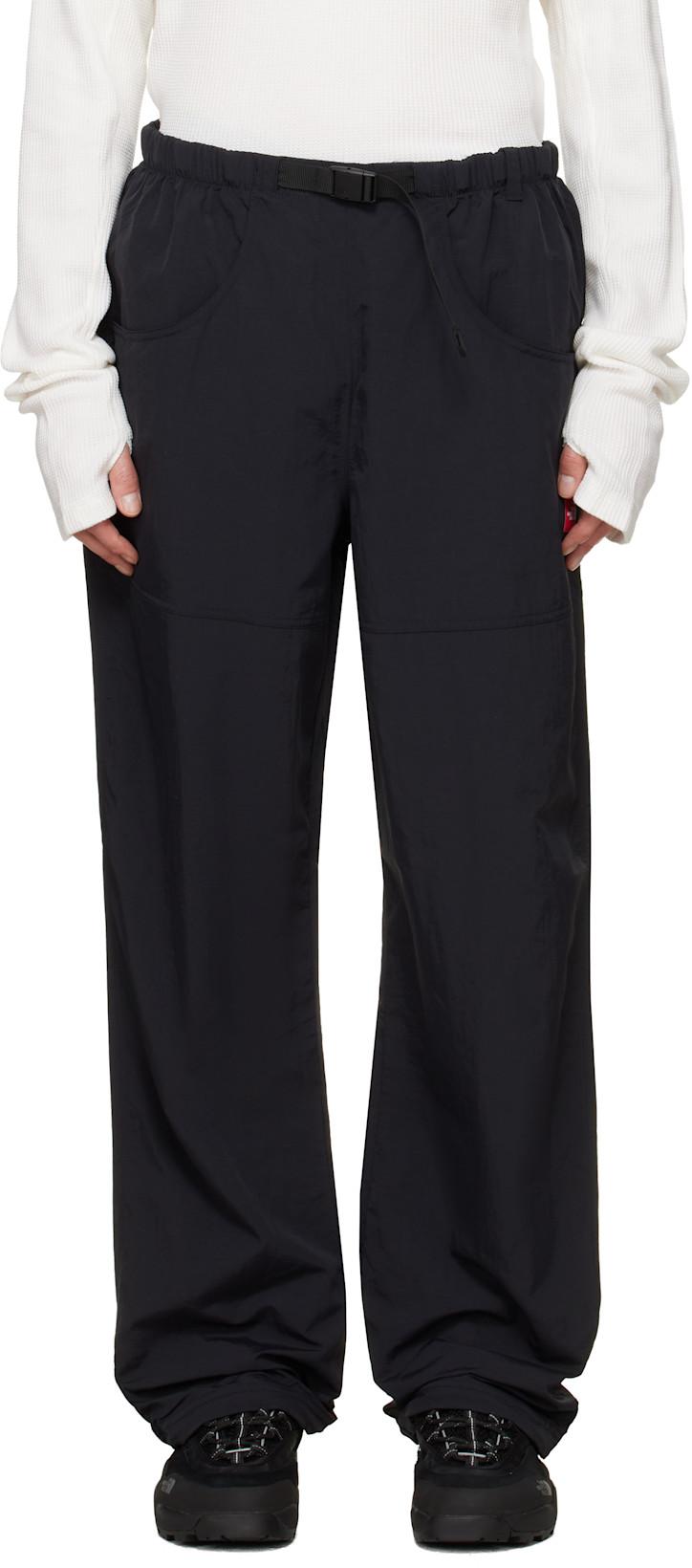 Black TNF Red Box Nylon Belted Trousers by THE NORTH FACE