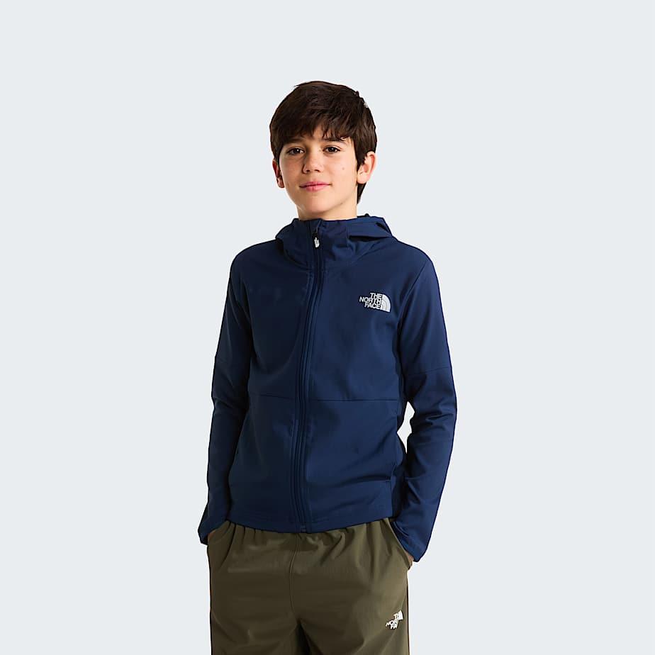 Boys' On The Trail Full-zip Hooded Jacket Summit Navy-silver Reflective by THE NORTH FACE