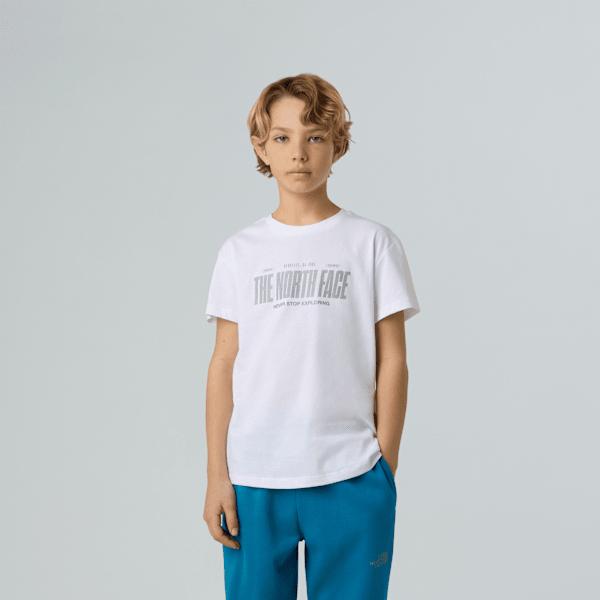 Boys' Reflective Logo Relaxed T-shirt Tnf White by THE NORTH FACE