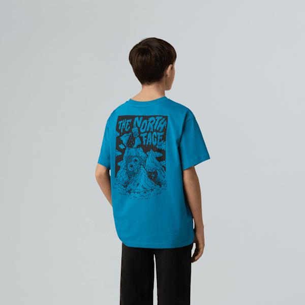 Boys' Sports Oversized Pocket Graphic T-shirt Dusk Blue by THE NORTH FACE
