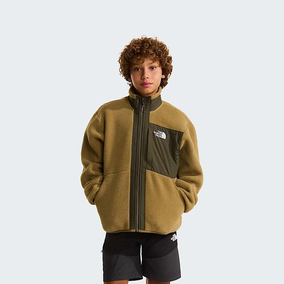 Boys' Yumiori Full-zip Fleece Jacket Cedar-new Taupe Green by THE NORTH FACE