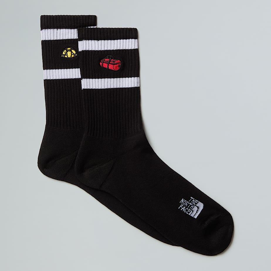 Everyday Crew Tnf Icons Socks - 2 Pack Tnf Black by THE NORTH FACE
