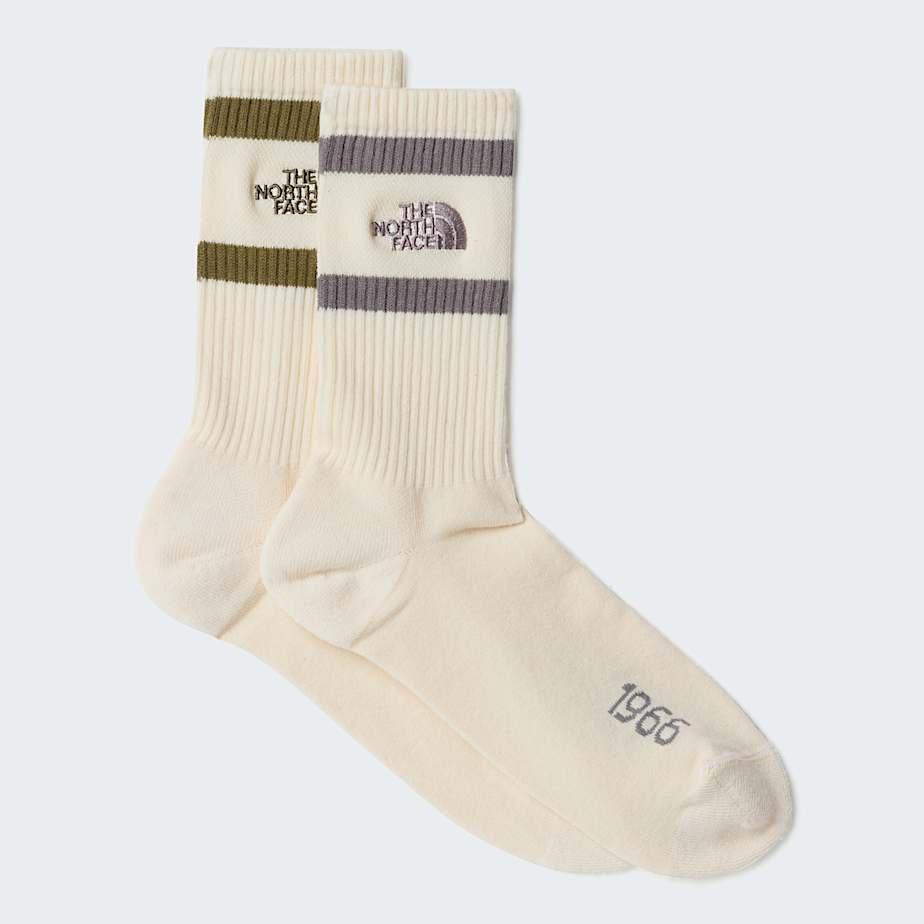 Everyday Heritage Stripe Crew Socks Raw Undyed by THE NORTH FACE