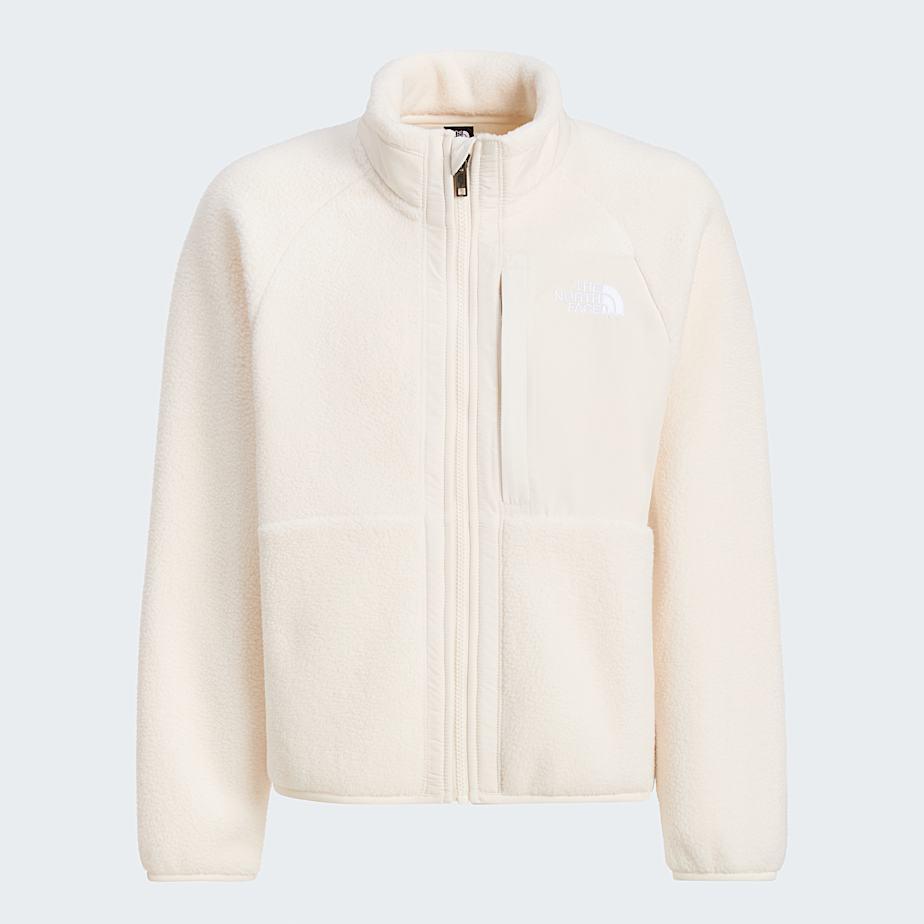 Girls' Yumiori Full-zip Fleece Jacket White Dune by THE NORTH FACE