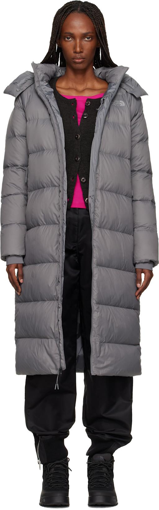 Gray City Long Hooded Down Jacket by THE NORTH FACE