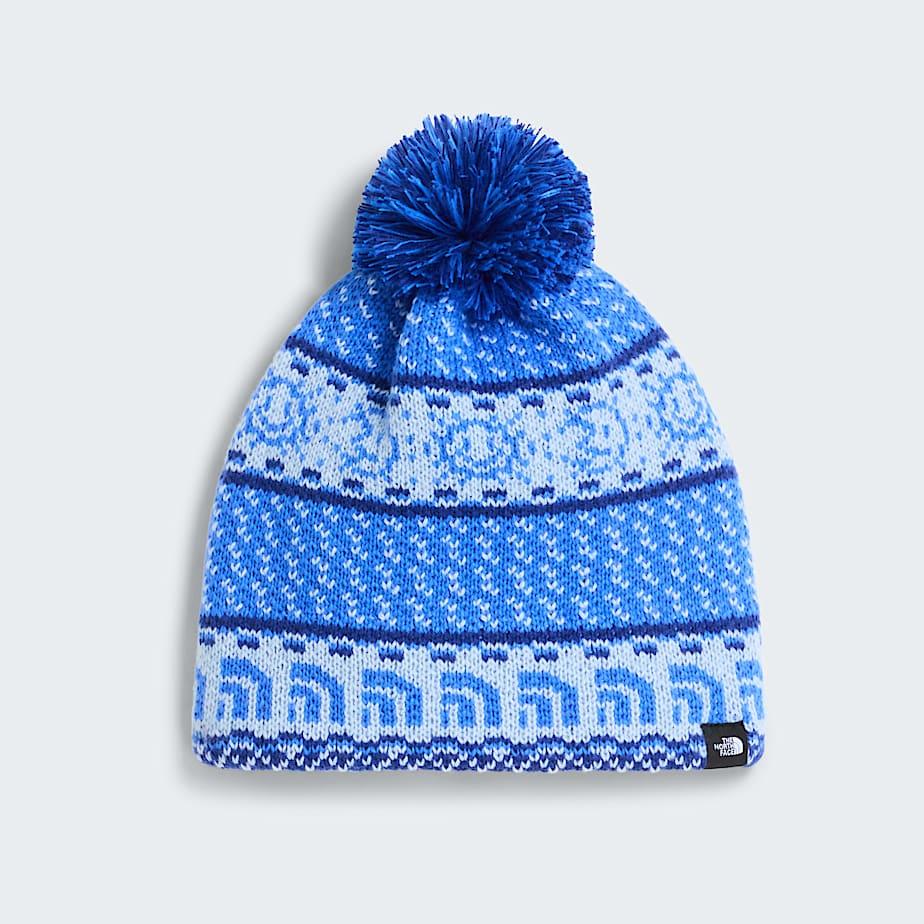Kids' Cabin Ski Tuke Beanie Polar Haze-bold Blue Jacquard by THE NORTH FACE