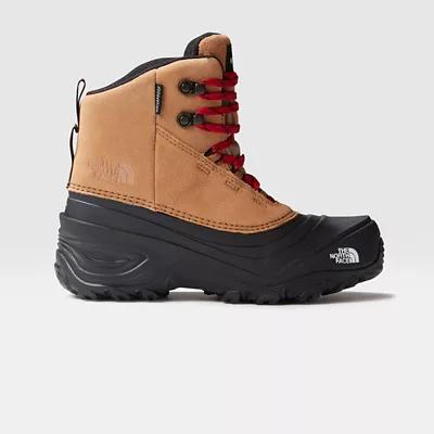 Kids' Chilkat V Lace Waterproof Hiking Boots Almond Butter-tnf Black by THE NORTH FACE