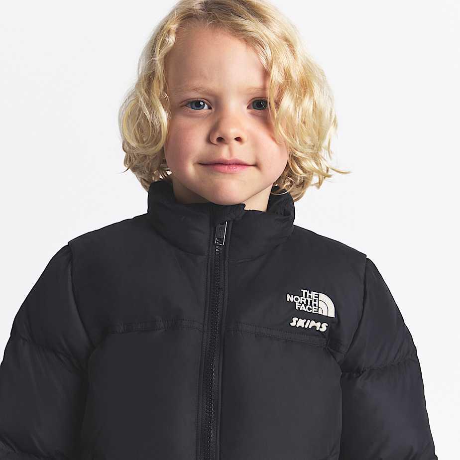 Kids' X Skims 1996 Nuptse Jacket Sk Onyx by THE NORTH FACE