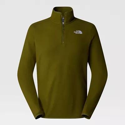 Men's 100 Glacier 1/4 Zip Fleece Forest Olive by THE NORTH FACE