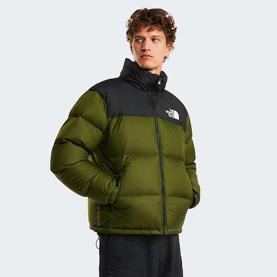 Men’s 1996 Retro Nuptse Jacket Woodland Green-tnf Black by THE NORTH FACE