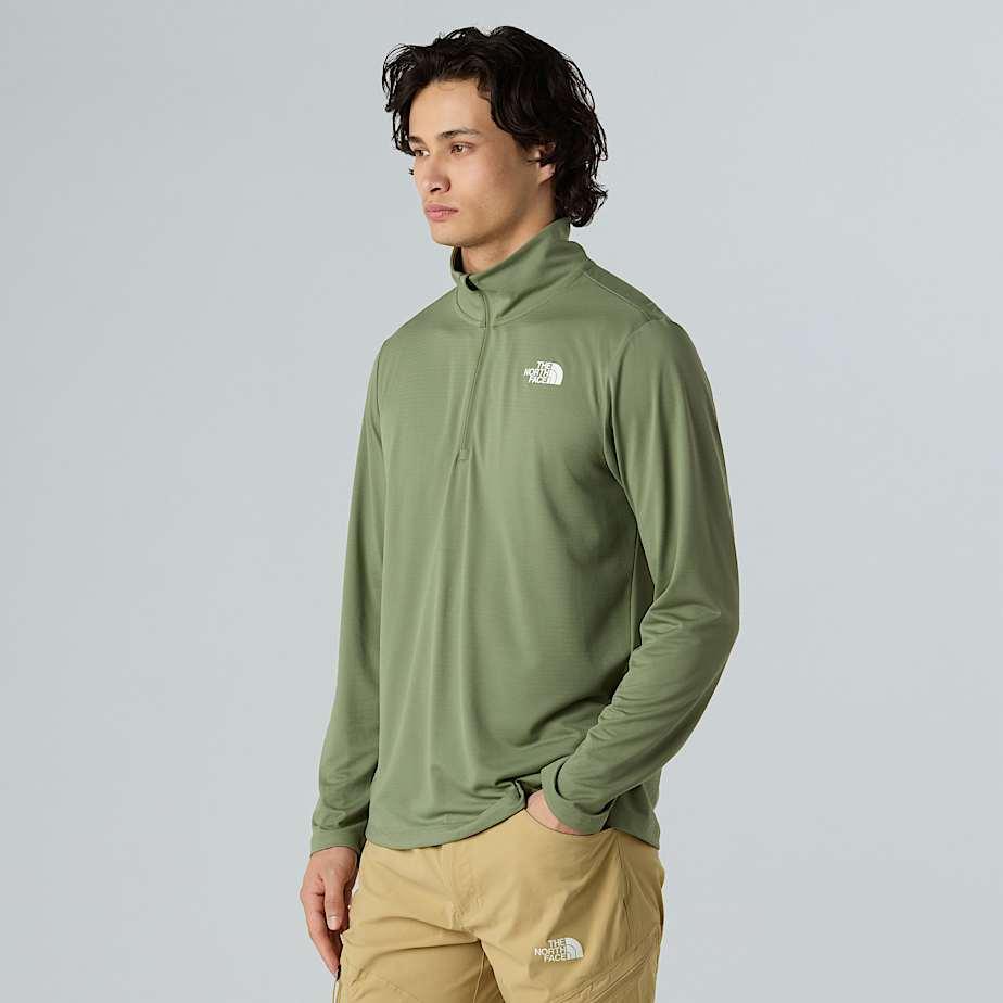 Men's 24/7 1/4 Zip Long-sleeve T-shirt Bark Mist by THE NORTH FACE
