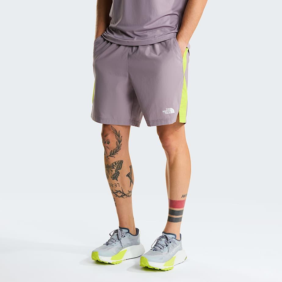 Men’s 24/7 Colourblock Shorts Transcendent Grey-fizz Lime by THE NORTH FACE