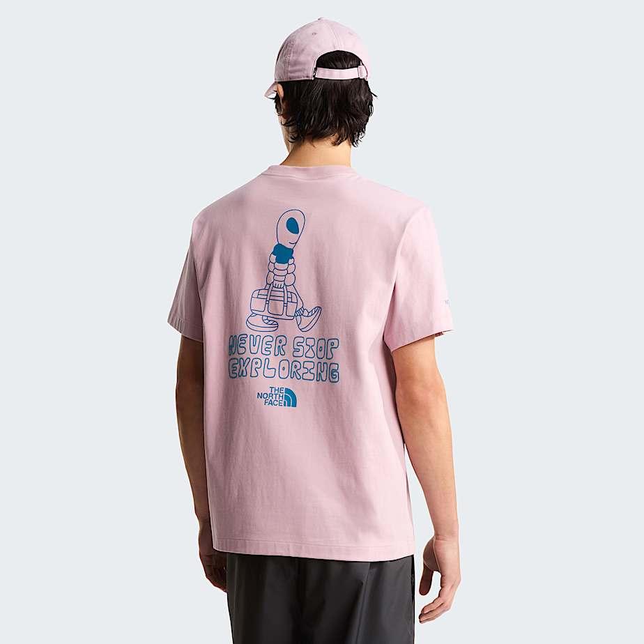 Men's Alien Relaxed Graphic T-shirt Metal Pink by THE NORTH FACE