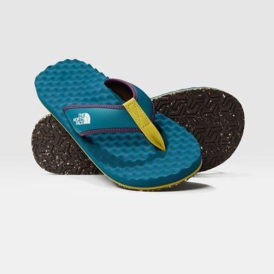 Men's Base Camp Ii Flip-flops Blue Moss/yellow Silt by THE NORTH FACE
