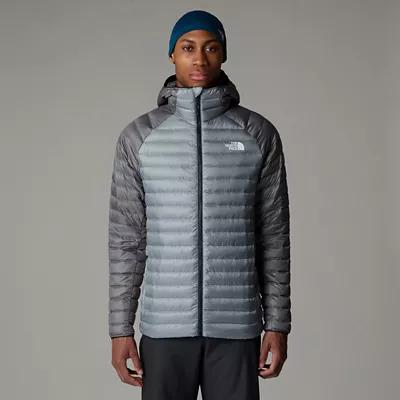 Men’s Bettaforca Hooded Down Jacket Monument Grey-smoked Pearl-npf by THE NORTH FACE