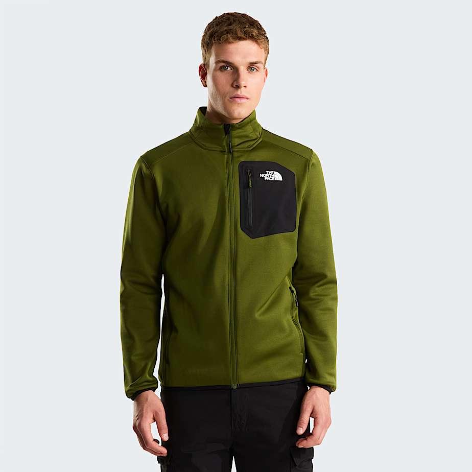 Men's Crest Full-zip Fleece Woodland Green-tnf Black by THE NORTH FACE