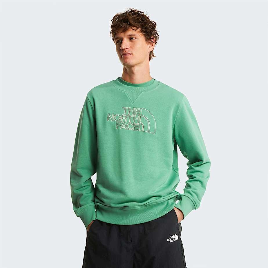 Men’s Drew Peak Light Sweatshirt Dimmed Algae-stone Slab by THE NORTH FACE