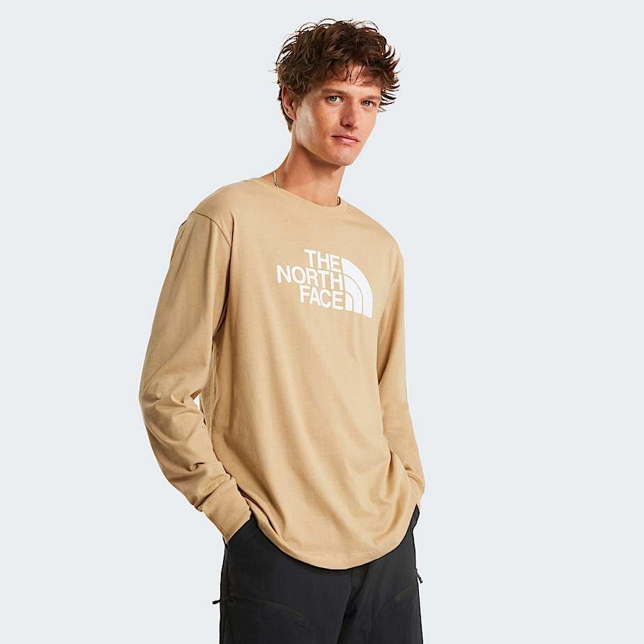 Men's Evolution Half Dome Regular Long-sleeve T-shirt Khaki Stone by THE NORTH FACE