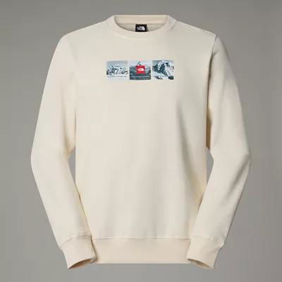 Men's Expedition System Graphic Sweatshirt White Dune by THE NORTH FACE