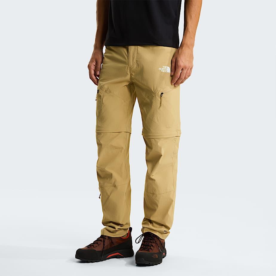 Men’s Exploration Convertible Regular Tapered Trousers Khaki Stone by THE NORTH FACE