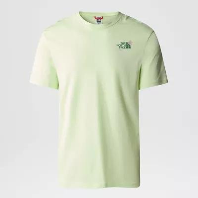 Men's Festival Flowers T-shirt Lime Cream - Deep Grass Green by THE NORTH FACE