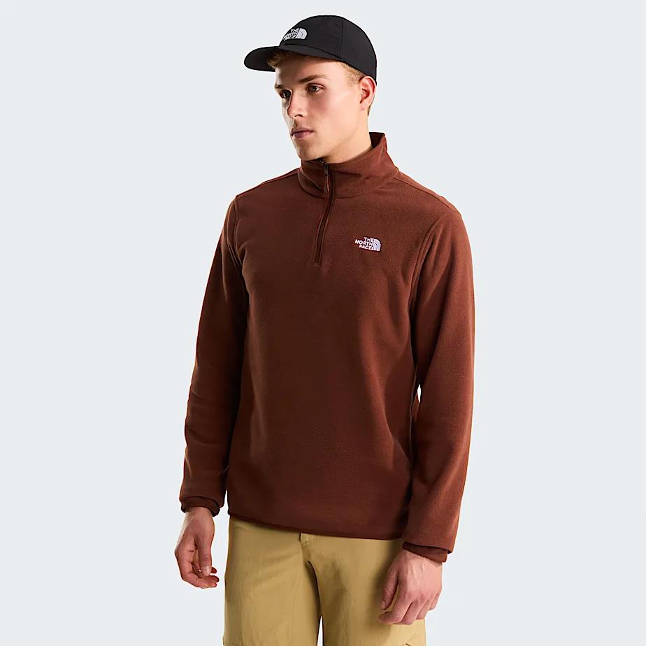 Men's Glacier 1/4 Zip Fleece Ember Soil by THE NORTH FACE