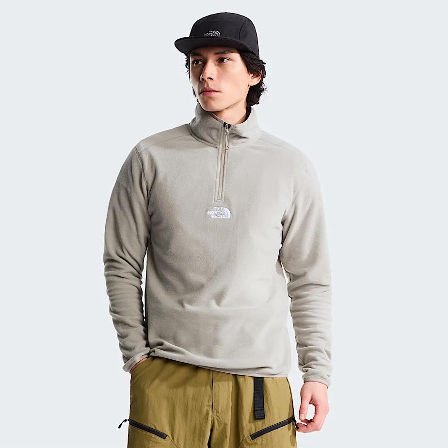 Men's Glacier 1/4 Zip Fleece Stone Slab by THE NORTH FACE