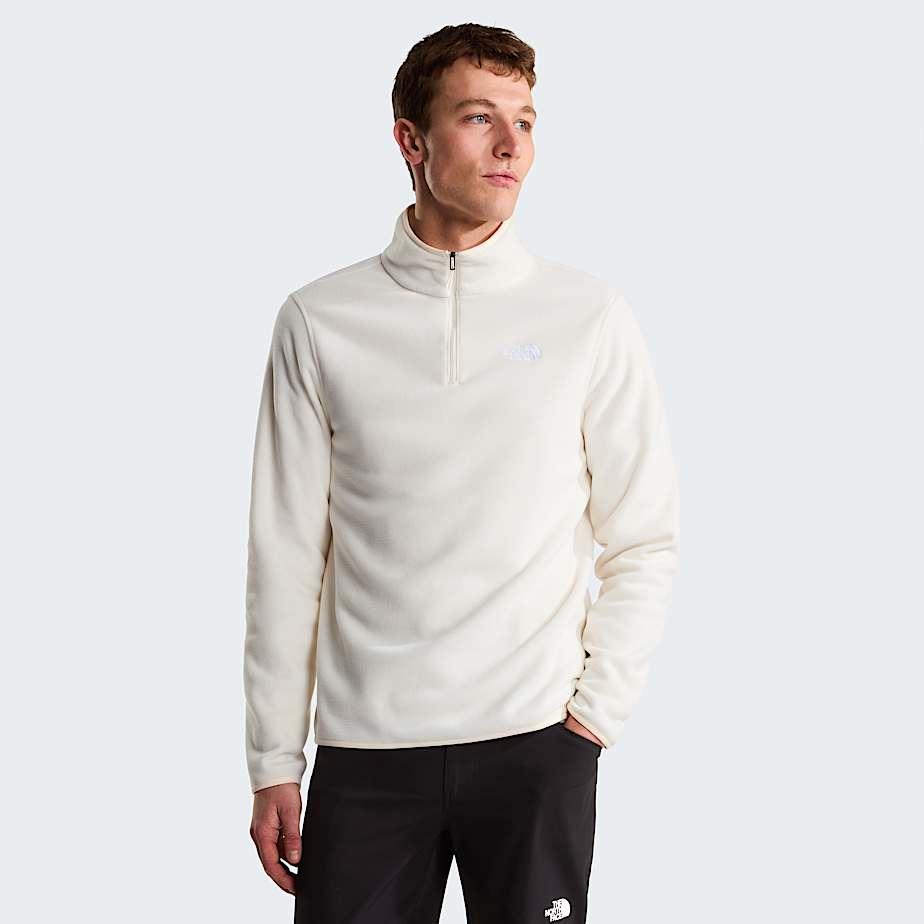 Men's Glacier 1/4 Zip Fleece White Dune by THE NORTH FACE