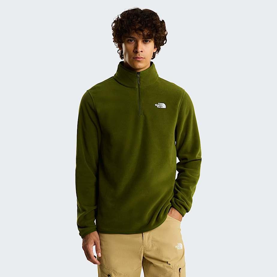 Men's Glacier 1/4 Zip Fleece Woodland Green by THE NORTH FACE