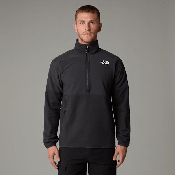 Men's Glacier Heavyweight 1/2 Zip Fleece Asphalt Grey-asphalt Grey-tnf Black by THE NORTH FACE