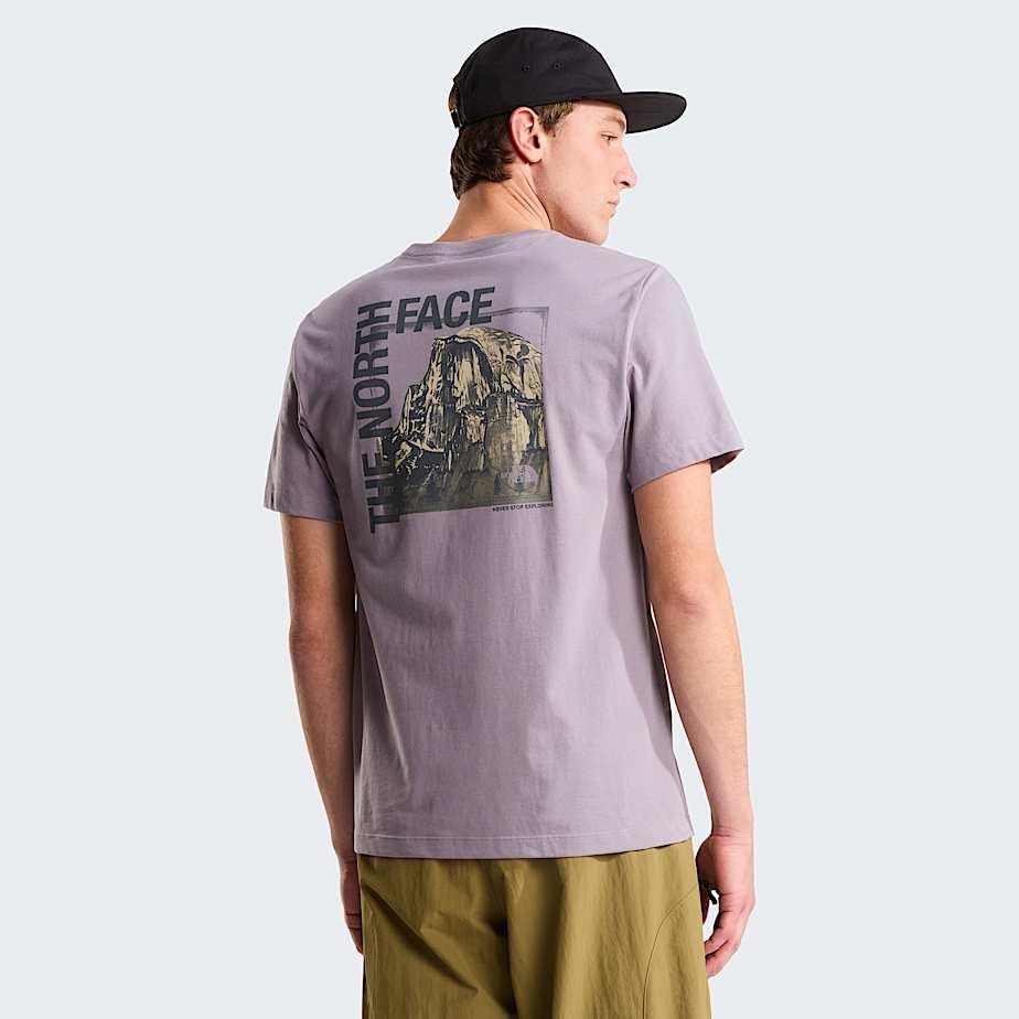 Men's Half Dome Photo Regular Graphic T-shirt Transcendent Grey by THE NORTH FACE