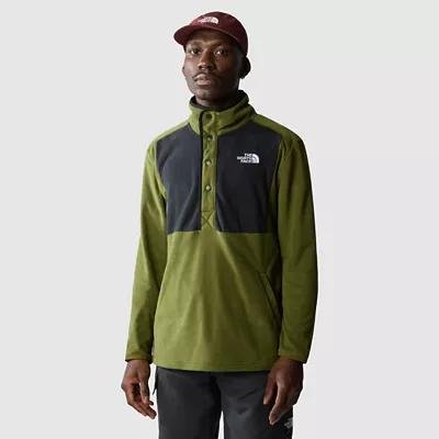 Men's Homesafe Snap Neck Fleece Forest Olive-tnf Black by THE NORTH FACE